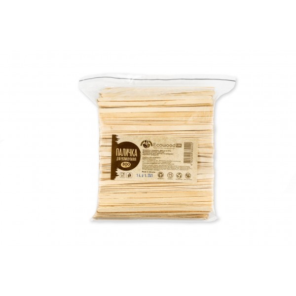 Stirrer for drinks wooden 140x6x1.8 mm highest class (Polyolefin Film packaging  800 pcs.)