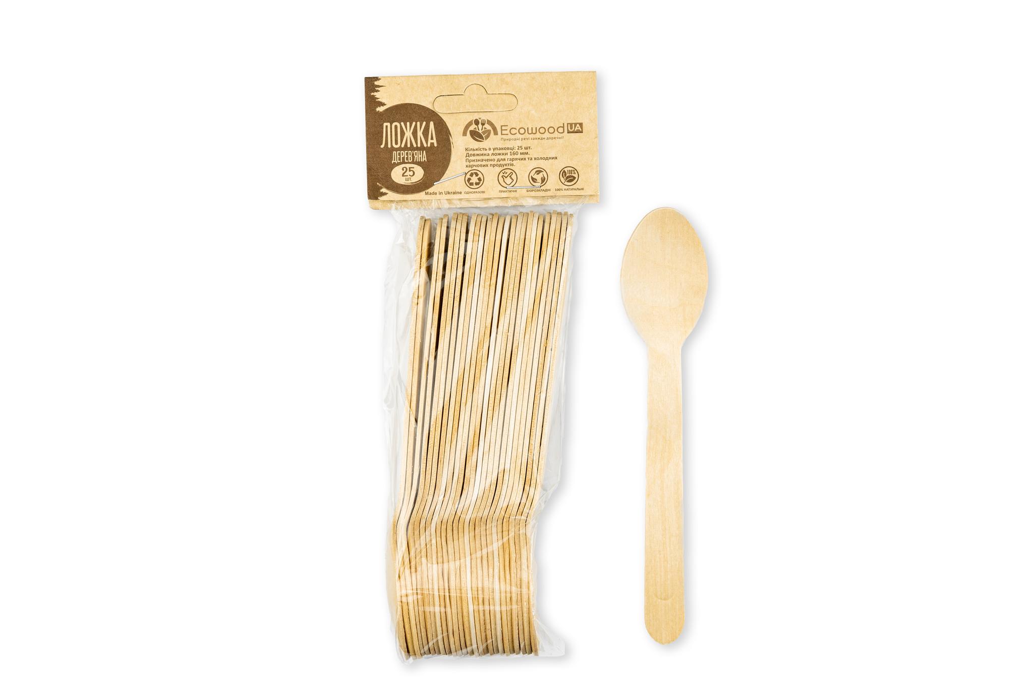 ᐉ Disposable wooden spoon 160 mm Disposable wooden spoon 160 mm